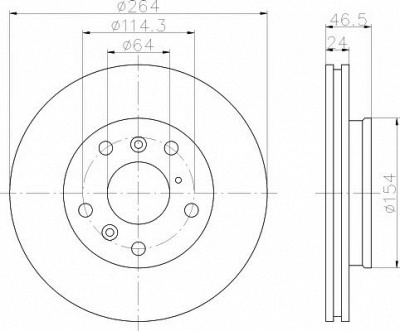HELLA PAGID 8dd355103211 -  Тормозной диск